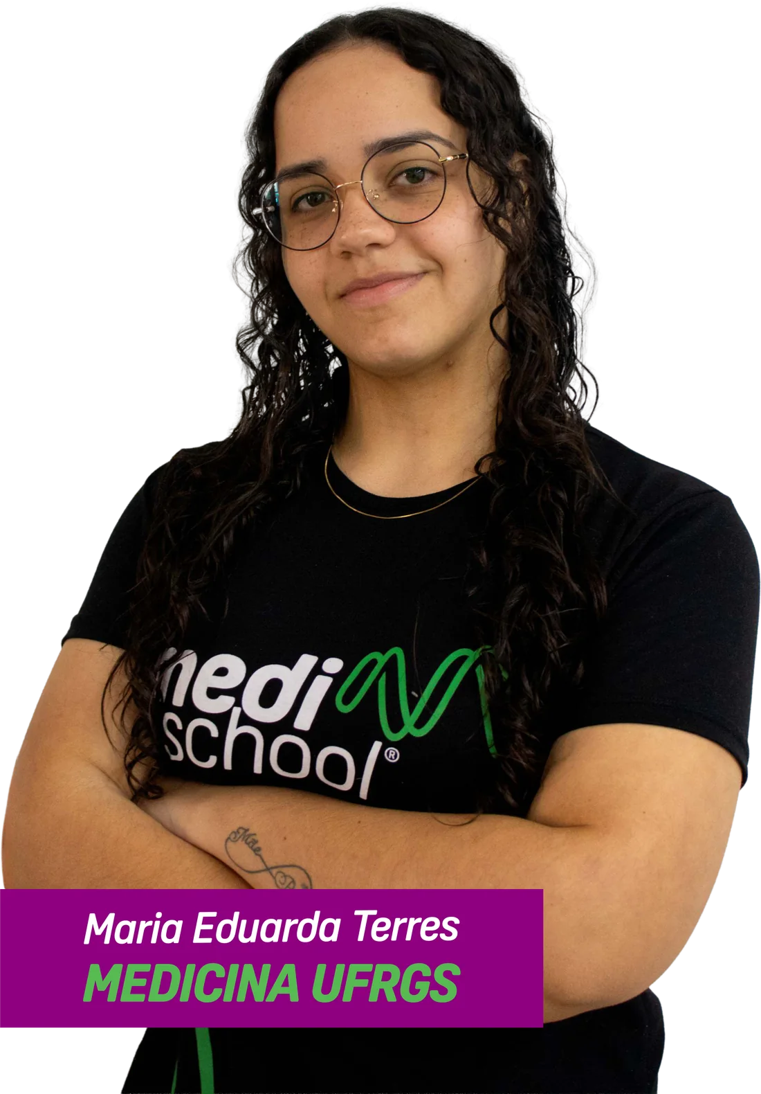 Maria Eduarda Terres, aprovada em Medicina na UFRGS, aluna da Medischool